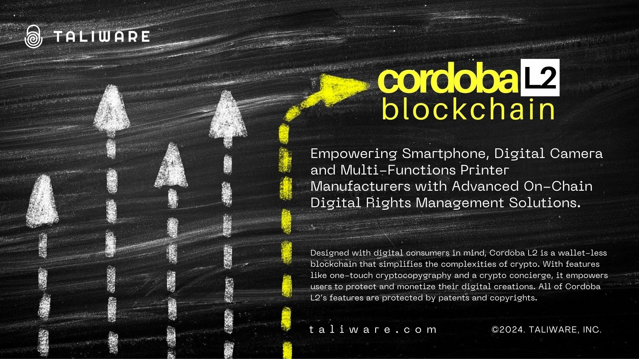 Taliware Releases Cordoba L2 Patented Cryptocopygraphy API for One-Touch Copyright Protection